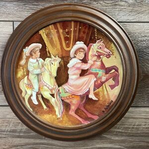 1986 Manege aux Champs Elysees Bernard Peltriaux Limoges collector's plate